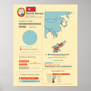 Poster Coreia do Norte Infographic