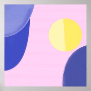 Poster cores acrílicas modernas abstrato art