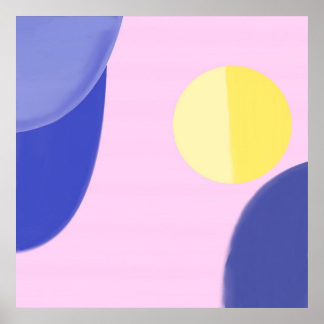 Poster cores acrílicas modernas abstrato art (Frente)