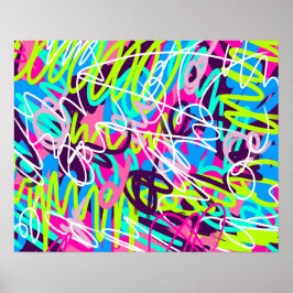 Poster Cores Alegres Moderno Abstrato