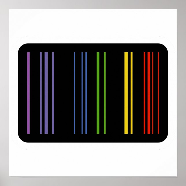 Poster Cores Codificadas – Arte de Código de Barras (Frente)