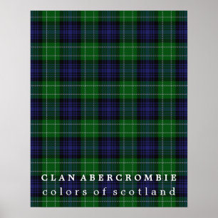Poster Cores de Abercrombie do clã do Tartan de Scotland