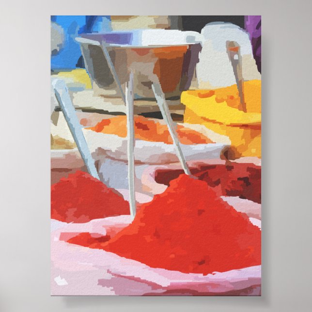 Poster Cores de Especiarias (Frente)