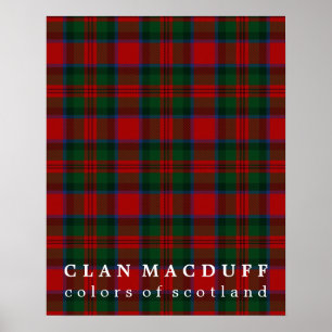 Pôster Cores de MacDuff do clã do Tartan de Scotland