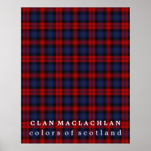 Poster Cores de MacLachlan do clã do Tartan de Scotland