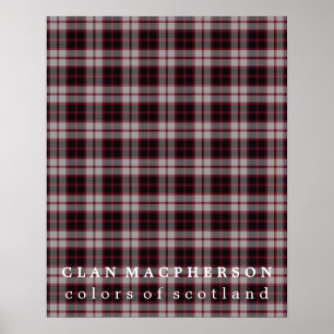 Pôster Cores de MacPherson do clã do Tartan de Scotland