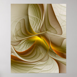Poster Cores de Metais Preciosos, Arte Abstrata Fractal