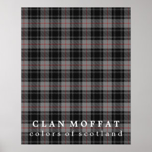 Pôster Cores de Moffat do clã do Tartan de Scotland