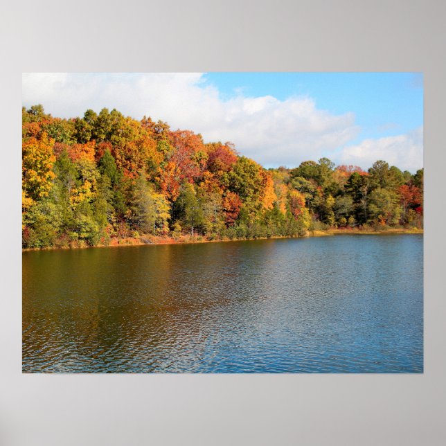 Poster Cores de Outono do Lago Russell (Frente)
