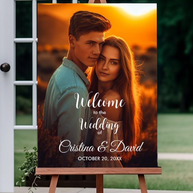 Poster Cores de Texto Editáveis Placa de Boas-Vindas de C (Criador carregado)