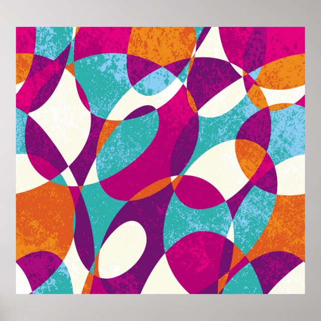 Poster Cores diferentes, coleção de padrões de colheita. (Frente)