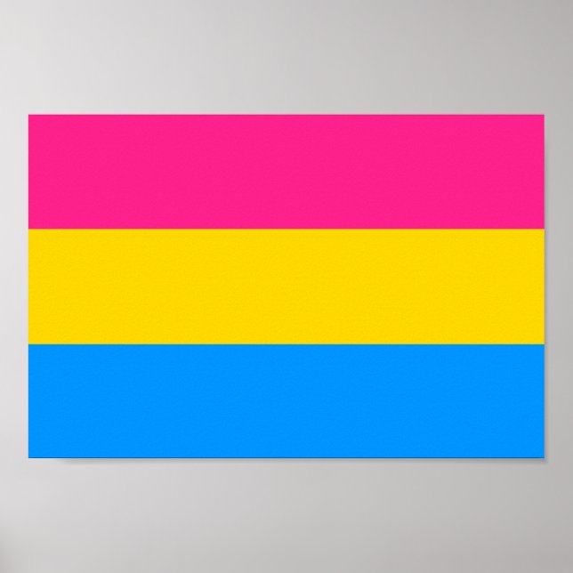 Poster Cores do Orgulho Pansexual (Frente)