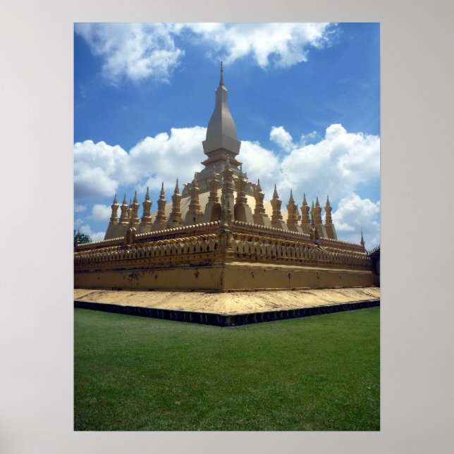 Pôster cores do stupa dourado (Frente)