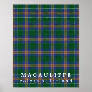 Pôster Cores do Têxtil Xadrez MacAuliffe da Irlanda