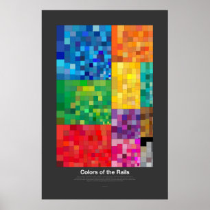 Pôster Cores dos trilhos (escuros)