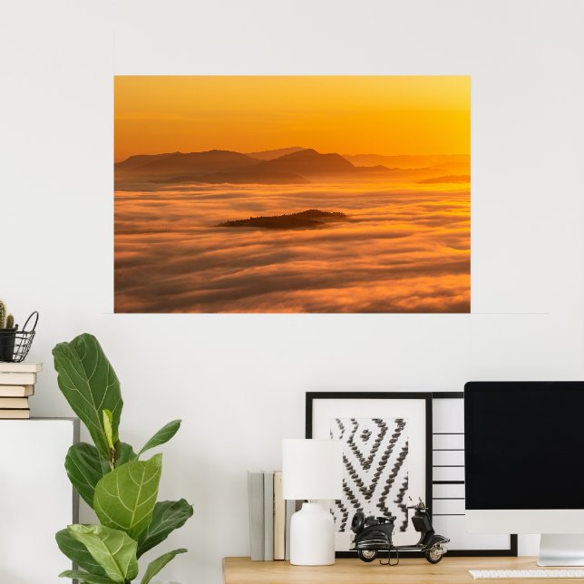 Poster Cores e nuvens do Sol (Escritório em casa)