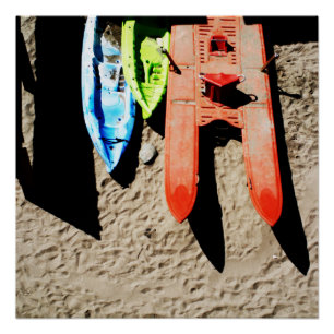 Pôster cores e sombras na praia