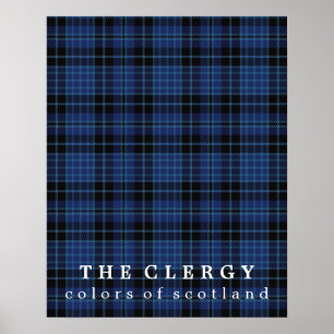 Pôster Cores escocesas dos cleros do Tartan de Scotland