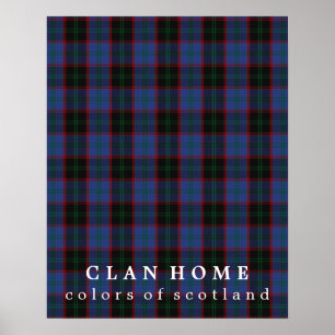 Poster Cores Home do clã do Tartan de Scotland