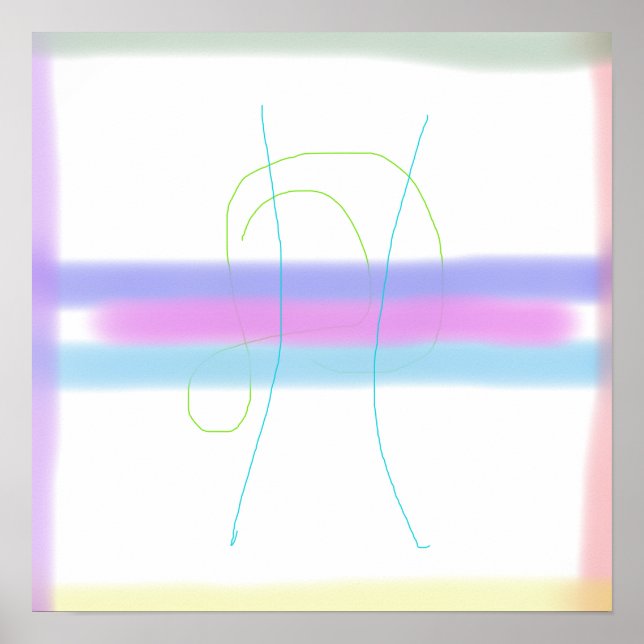 Poster Cores Mínimas Misturadas com Soft (Frente)