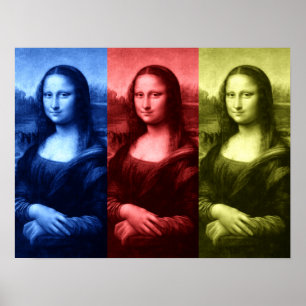 Poster Cores Primárias da Mona Lisa