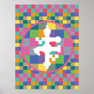 Poster Cores Quadradas Especiais de Xadrez Mestre por Mas