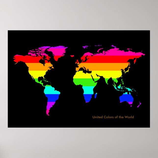 Poster cores unidas do mundo . mapa (Frente)