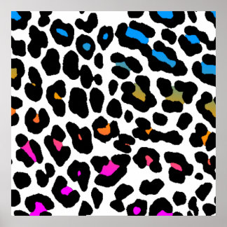 Poster Corey Tiger 80s Manchas Leopardo (Cor Branca)