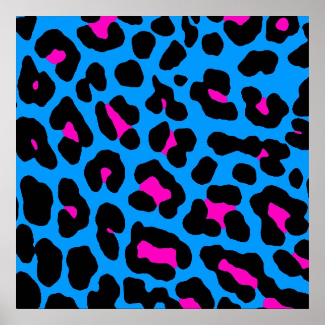 Poster Corey Tiger 80s - Padrão Retro Leopard (Frente)