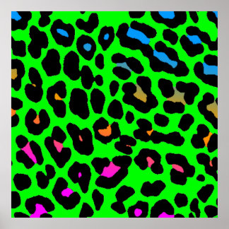 Pôster Corey Tiger 80s - Padrão Retro Leopard