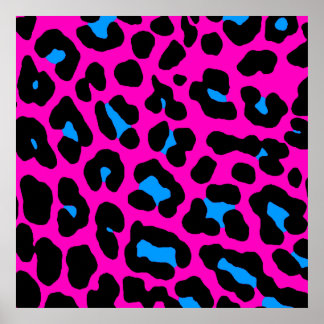 Pôster Corey Tiger 80s - Padrão Retro Leopard