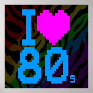 Pôster Corey Tiger 80s Retro I Love 80s