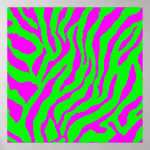Pôster Corey Tiger 80s Retro Tiger Pattern