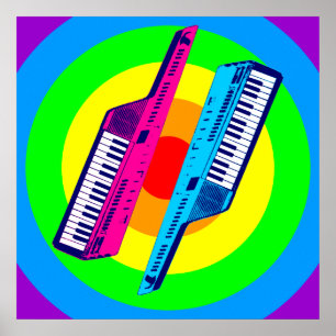 Poster Corey Tiger 80s - Sintetização do Keytar da Imagem