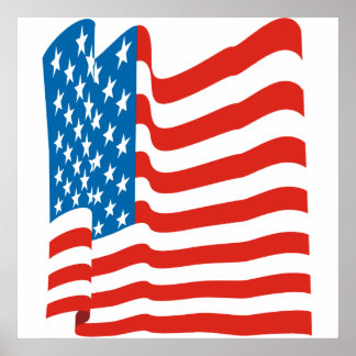 Pôster Corey Tiger 80s Vintage American Flag