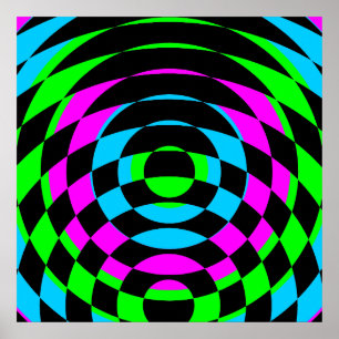 Pôster Corey Tiger 80s Vintage Op Art