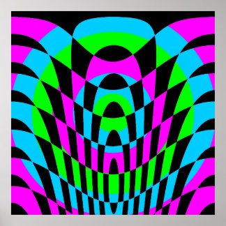 Pôster Corey Tiger 80s Vintage Op Art