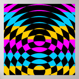Pôster Corey Tiger 80s Vintage Op Art