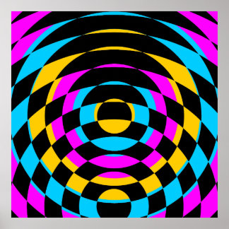 Pôster Corey Tiger 80s Vintage Op Art