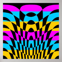 Corey Tiger 80s Vintage Op Art