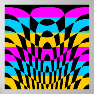 Pôster Corey Tiger 80s Vintage Op Art