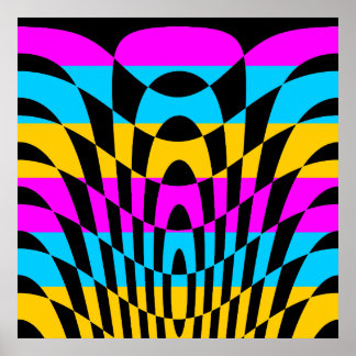Pôster Corey Tiger 80s Vintage Op Art