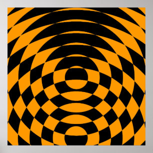 Poster Corey Tiger 80s Vintage Op Art