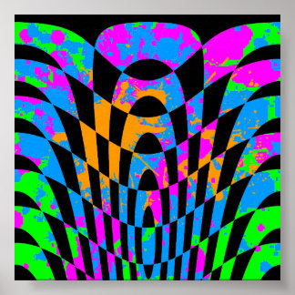 Pôster Corey Tiger 80s Vintage Op Art