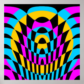 Pôster Corey Tiger 80s Vintage Op Art