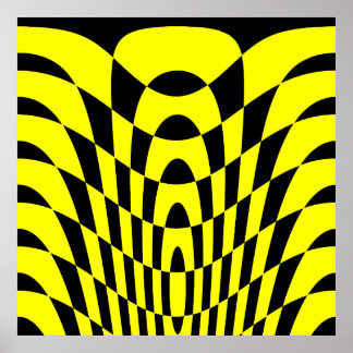 Poster Corey Tiger 80s Vintage Op Art