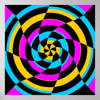 Pôster Corey Tiger 80s Vintage Op Art