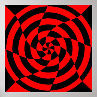 Poster Corey Tiger 80s Vintage Op Art