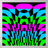 Corey Tiger 80s Vintage Op Art