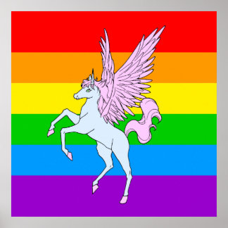 Pôster Corey Tiger 80s Vintage Unicorn Rainbow